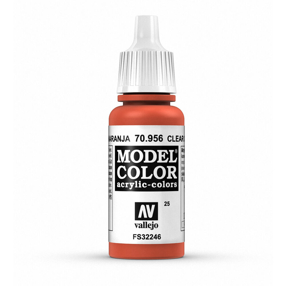 Vallejo 70956 Model Color 025 Light Orange 17ml