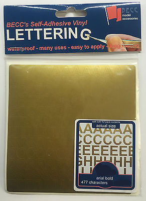 BECC 8mm Gold Vinyl Lettering