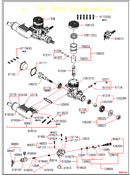 108101S1 SC108 Crankcase MKII