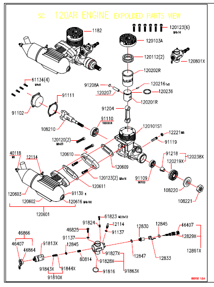 120123/61134 SC120 Screw Set