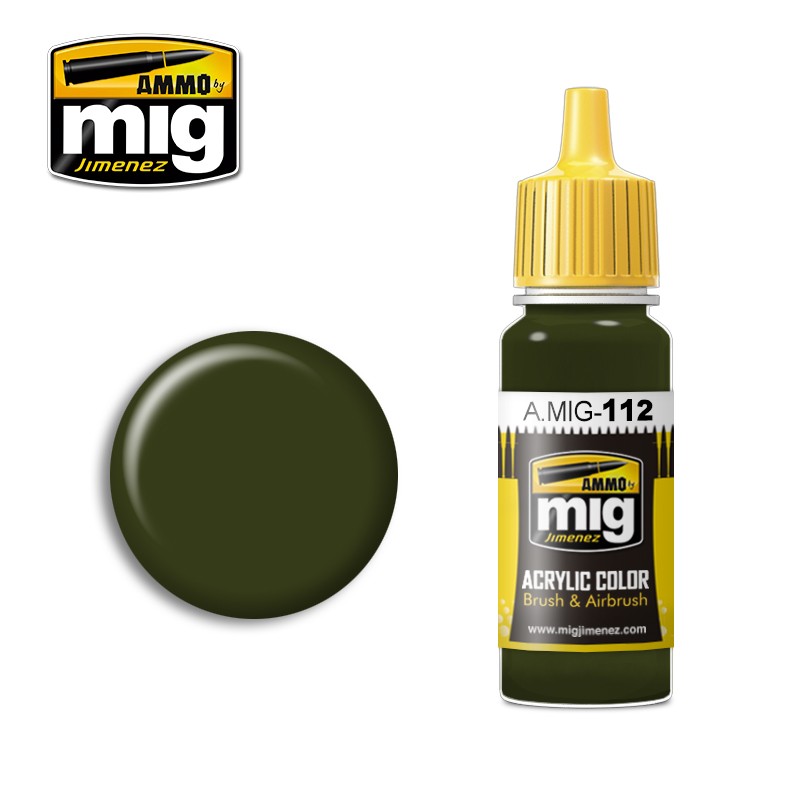 Ammo Mig Jimenez Acrylic 17ml Paint SCC 15 (BRITISH 1944-45 OLIVE DRAB)