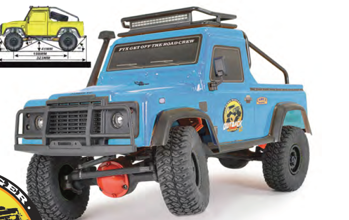 FTX Ranger XC 1:16th 4WD Ready To Run Pick Up Trail Vehicle - Blue