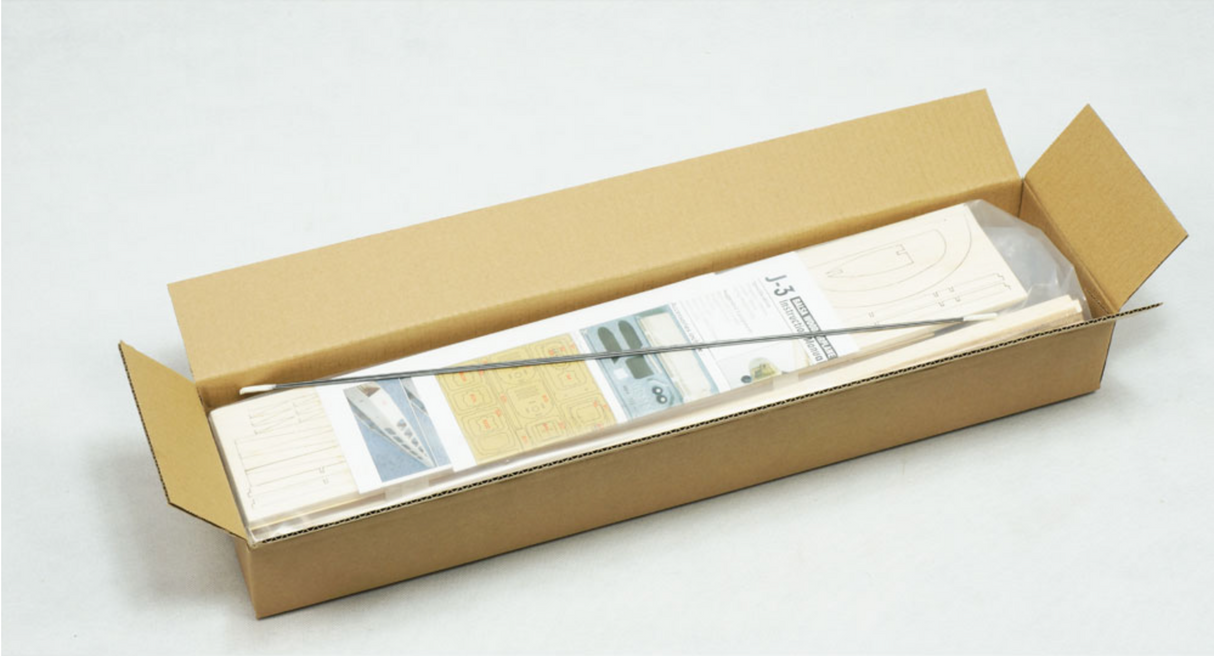 DW Models J3 Cub Balsa Kit 1.2M (Inc Motor- ESC- Prop)