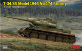 RYE FIELD RM5040 1/35 T-34/85 W/ WORKABLE TRACK LINKS Plastic Kit