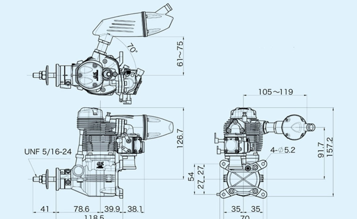 OS Engine GF-40R w/F-6040 silencer