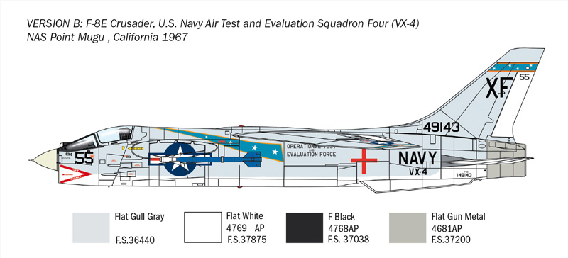 Italeri 1/72 Vought F-8E Crusdaer IT1456