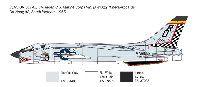 Italeri 1/72 Vought F-8E Crusdaer IT1456