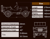 ROC HOBBY 1941 WILLYS MB 1/12TH SCALER Ready to Run