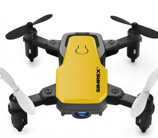 SIMREX X300C 8816 Mini Drone with Camera WiFi HD FPV Foldable RC Quadcopter - Yellow -RTF