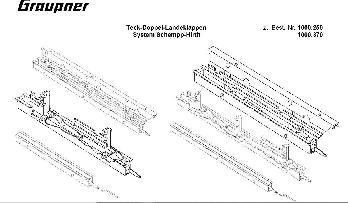 Graupner  250mm mechanical Spoilers/Air Brakes (pair)