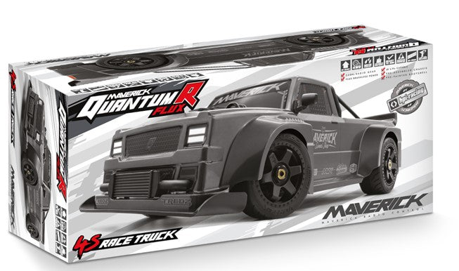 Maverick Quantum R Flux 1/8 4S Race Truck Ready to Run - Gun Metal