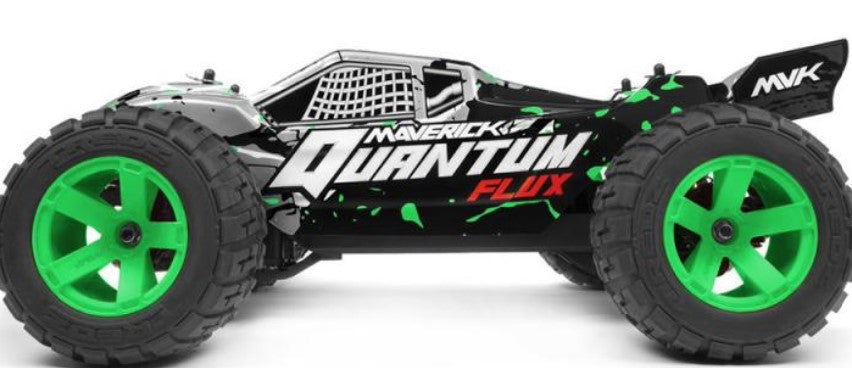 Maverick Quantum XT Flux 1/10 4WD Brushless Stadium Truck - Silver/Green