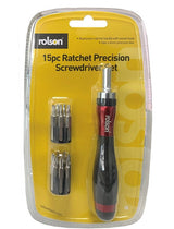 15 piece Ratchet Precision Screwdriver & Bit Set