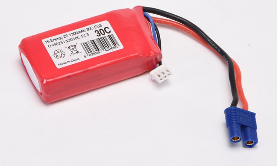 Hi-Energy 2S 1300mAh 30C EC3 Connector