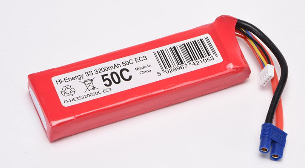 Hi-Energy 3S 2200mAh 50C EC3 Connector