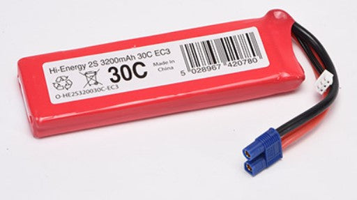 Hi-Energy 2S 3200mAh 30C EC3 Connector