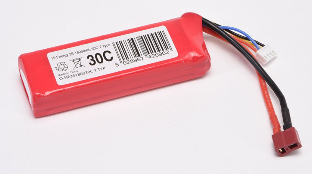 Hi-Energy 3S 1800mAh 30C T-Type/Deans Connector