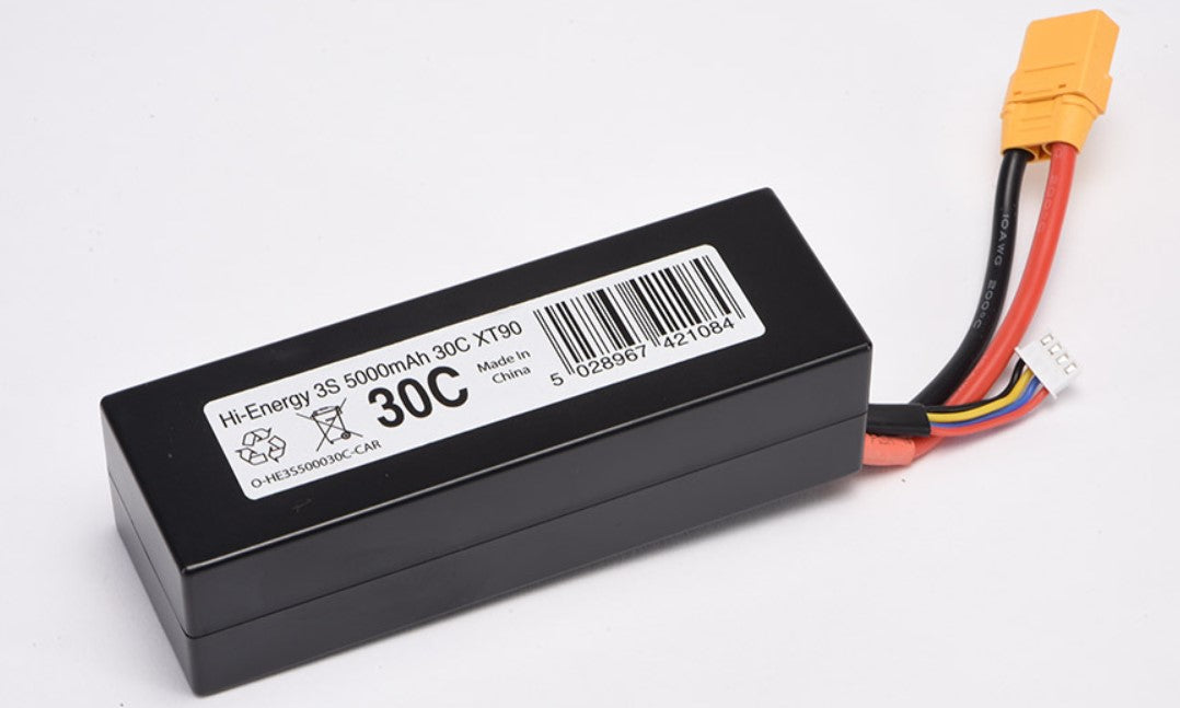 Hi-Energy 3S 5000mAh 30C Hardcase XT-90 Connector