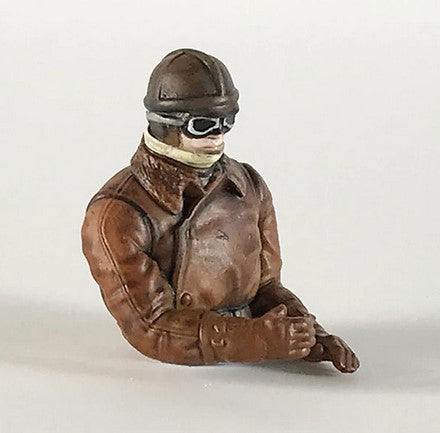 Microaces Unpainted 3D Printed Pilot - 1/24th Scale - Goggles on/Different Head Gear - Allied Forces