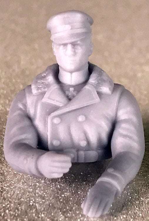 Microaces Unpainted 3D Printed Pilot - 1/24th Scale - with Cap on - German