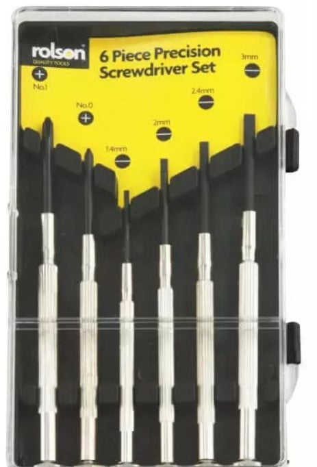 Rolson 6pc Precision Screwdriver Set