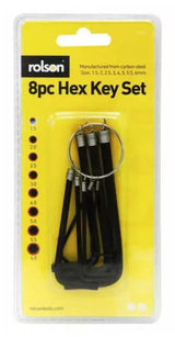 Rolson 8pc Hex Key Set