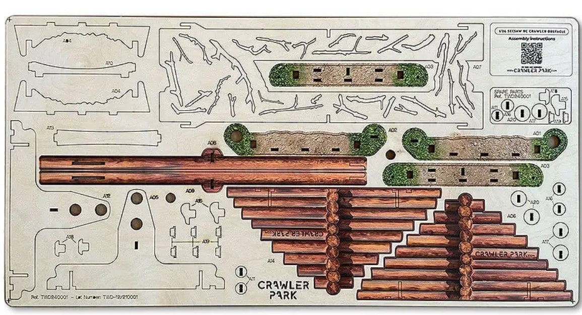 TOYSWD KIT OF 5 OBSTACLES FOR 1/24 RC CRAWLER PARK CIRCUIT