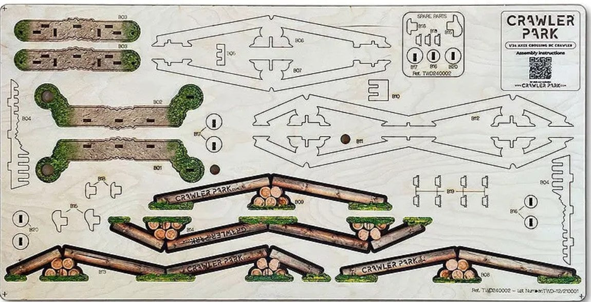 TOYSWD KIT OF 5 OBSTACLES FOR 1/24 RC CRAWLER PARK CIRCUIT
