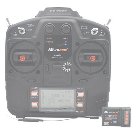 Microzone MC8B 2.4G 8CH Remote Control Transmitter & MC8RE 8CH Receiver