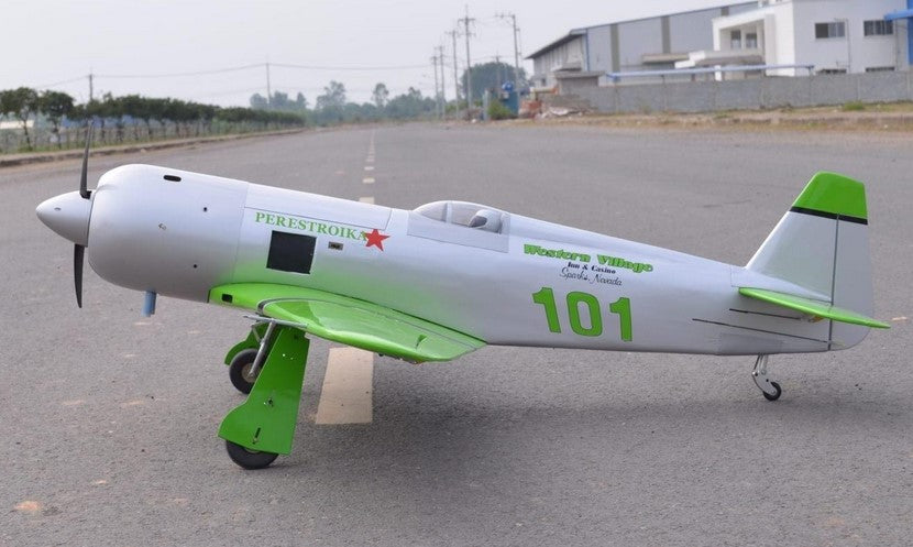 Seagull Reno YAK 11 Reno Racer (Perestroika) 1.8m - 35cc with Electric Retracts - Green / Chrome ARTF