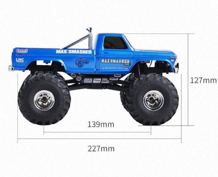 FMS 1:24 FCX24 Max Smasher Monster Truck RTR 4WD - Blue shell