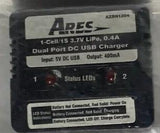 Ares 1-Cell/1S 3.7V LiPo 0.4A Dual Port DC USB