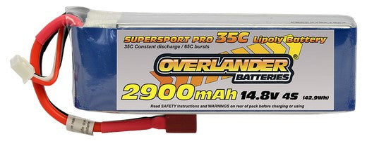 Overlander 2900mAh 4S 14.8V 35C LiPo XT60 Supersport Pro - XT60 SECOND HAND - GOOD CONDITION