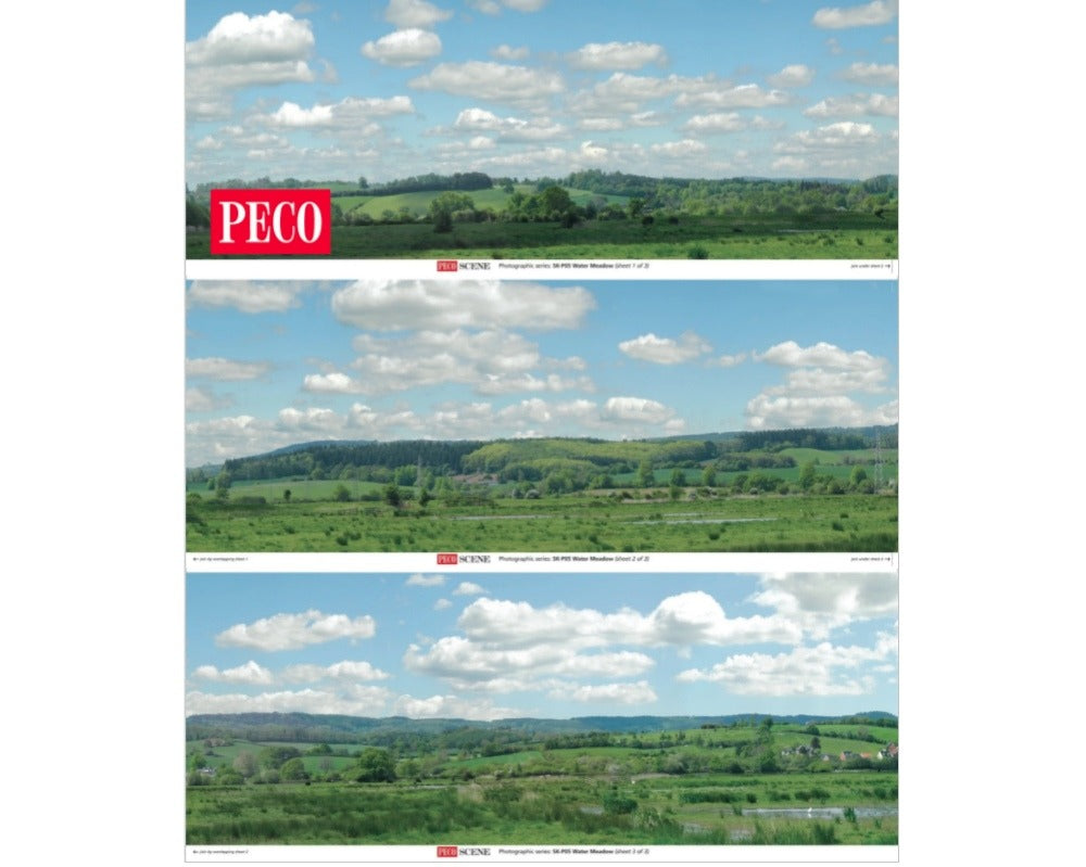 Peco SK-P05 Photographic Scenic Background - Water Meadow