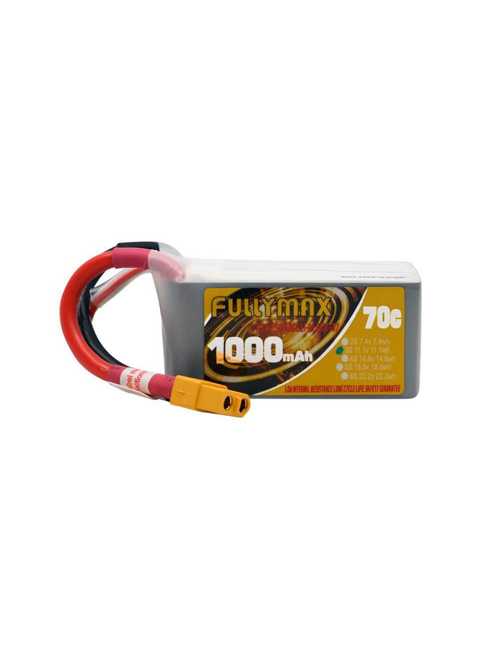 Fullymax 1000mAh 11.1V 3S 70C FPV LiPo Battery