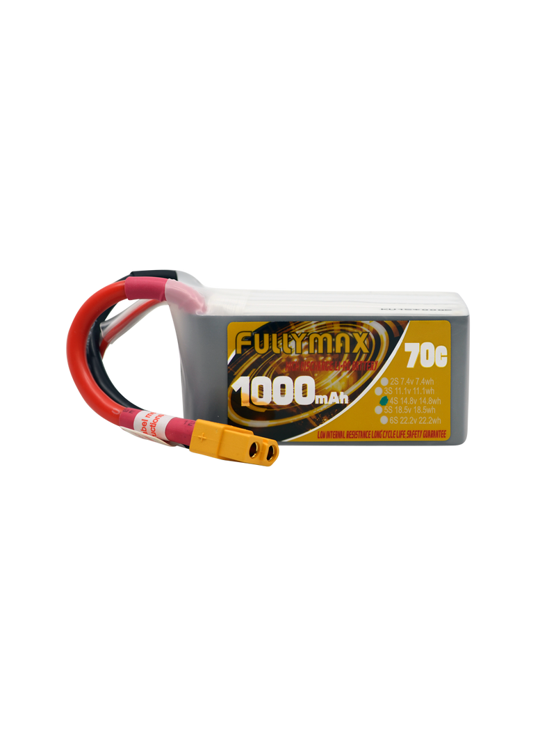 Fullymax 1000mAh 14.8V 4S 70C FPV LiPo Battery