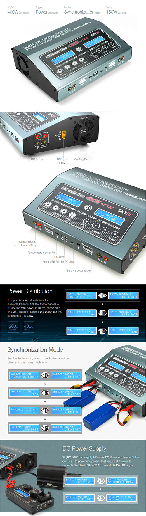 SkyRC D400 Ultimate Duo AC/DC Charger