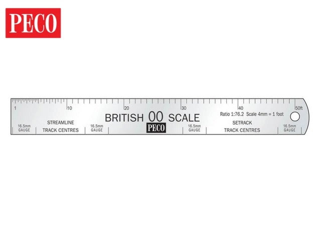 Peco SL-20 00 Scale Metal Rule