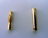 Gold Bullet Connectors 4mm - 2 pairs