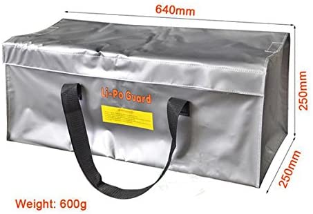 Lipo Guard Bag  Size: 250 x 250 x 640mm Extra Large