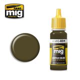 Ammo Mig Jimenez Acrylic 17ml Paint SPANISH GREEN-KHAKI