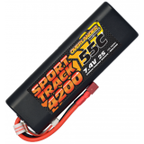 Overlander 4200mAh 2S 7.4v 55C LiPo Battery in Hard Case - Deans - Overlander Sport Track
