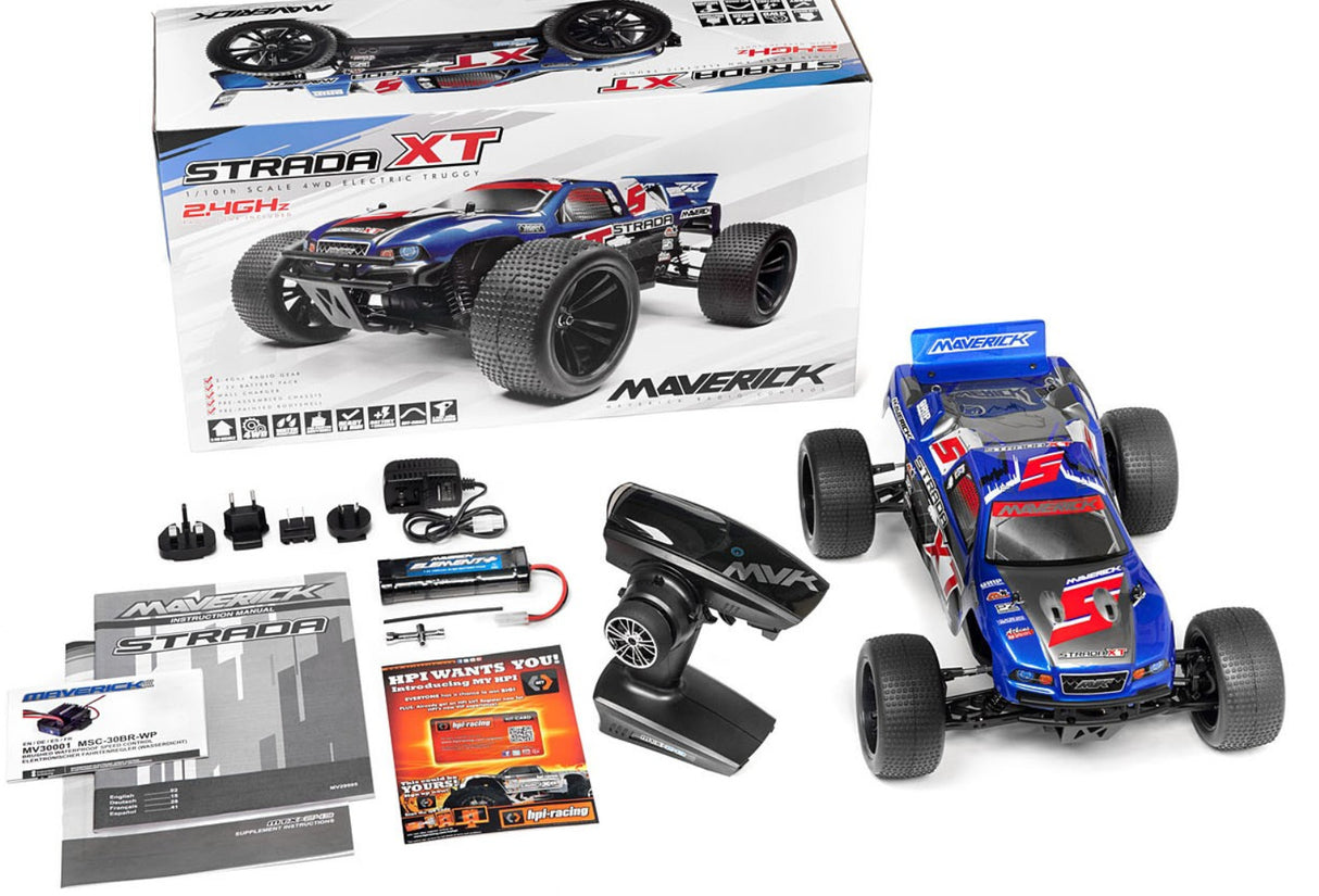 The Maverick Strada XT Brushed Truggy Truck - Blue