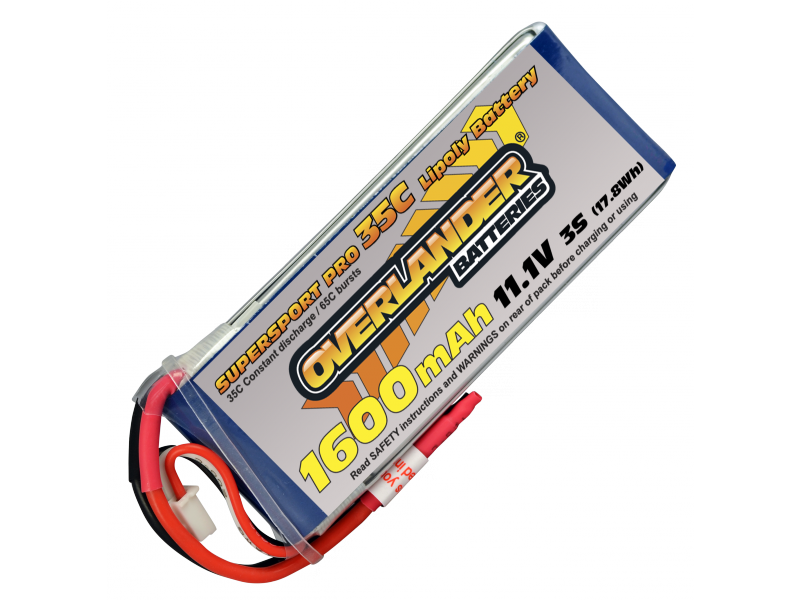 Supersport 1600mAh 3s 11.1v 35C - Deans Connector