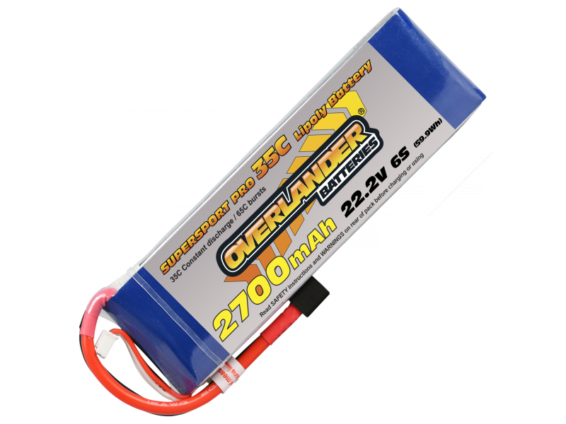 OverlanderSuper Sport 2700mAh 6S 22.2v 35C Lipo Battery