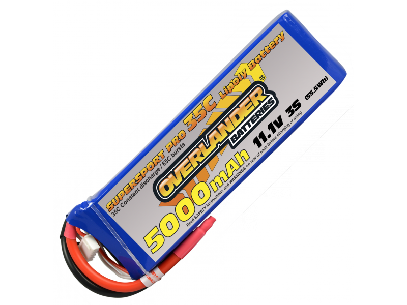 Overlander Supersport 5000mAh 3s 11.1v 35C - Deans
