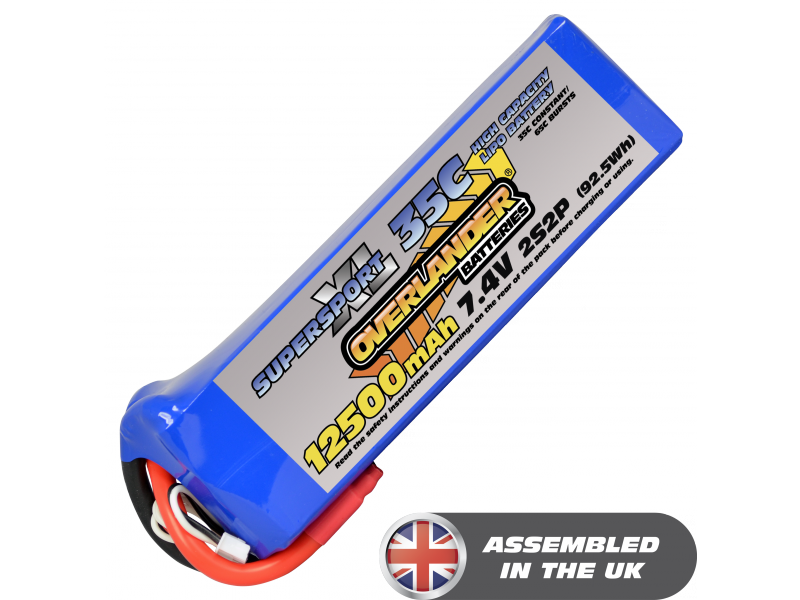 12500mAh 2S2P 35C LiPo Overlander SupersportXL-SKU 2936