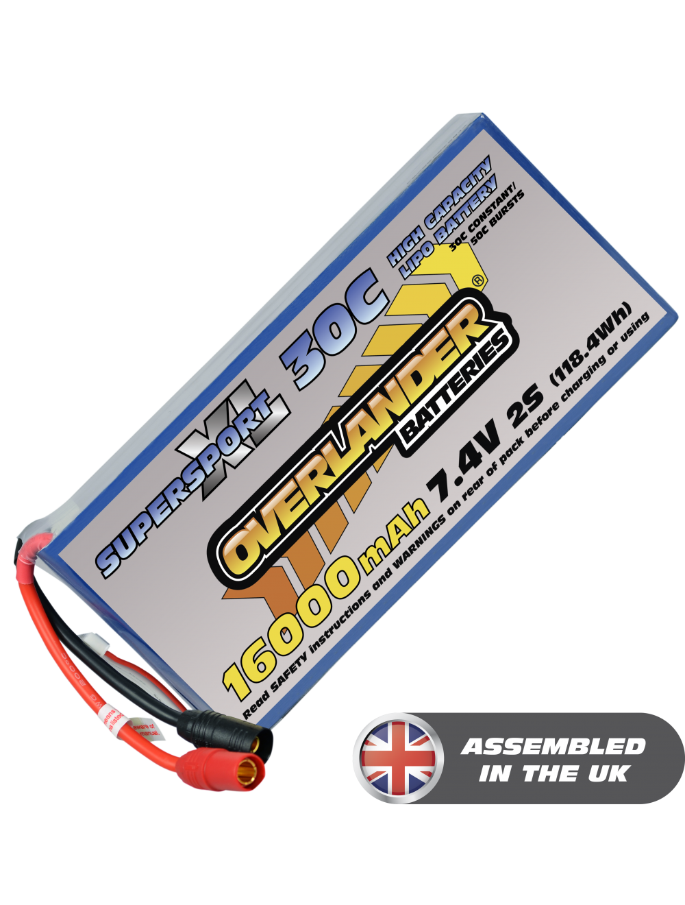 16000mAh 7.4V 2S 30C Supersport XL LiPo Battery