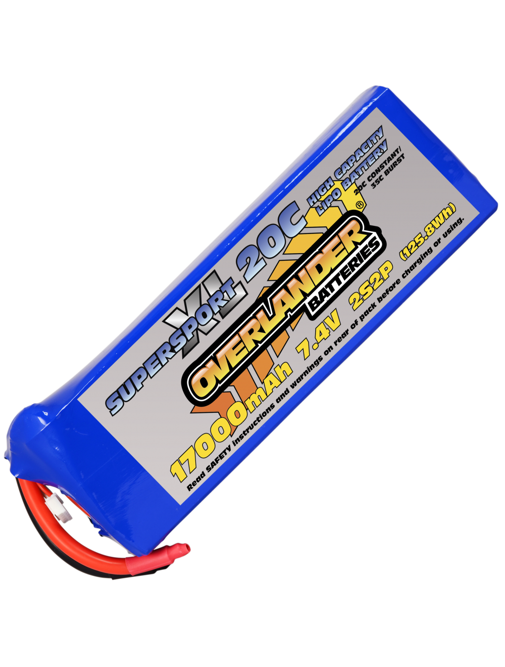 17000mAh 7.4V 2S2P 20C Supersport XL LiPo Battery