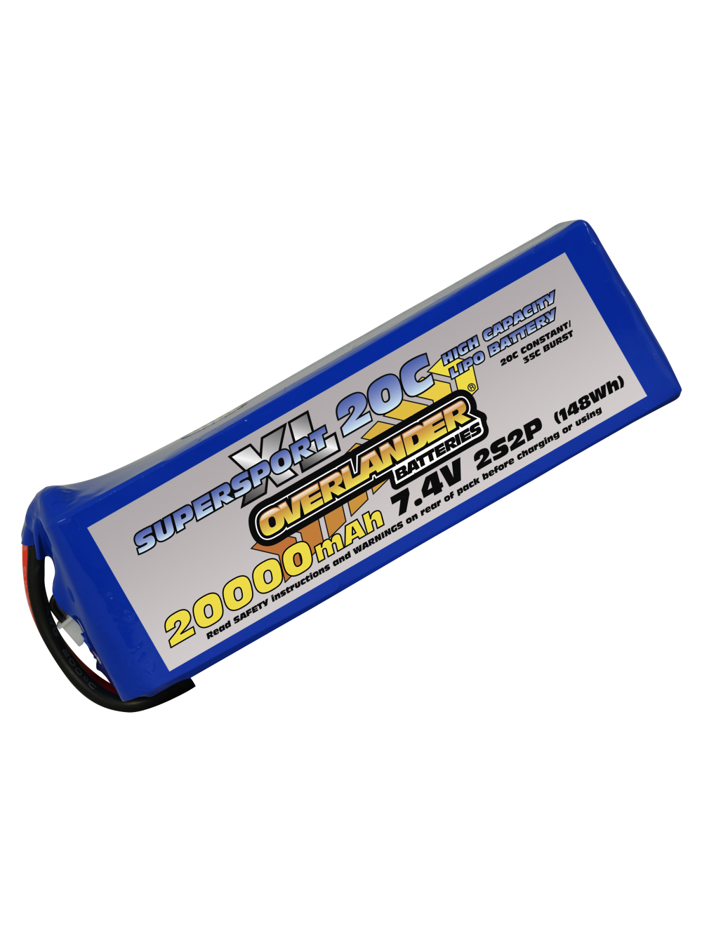 20000mAh 7.4V 2S2P 20C Supersport XL LiPo Battery